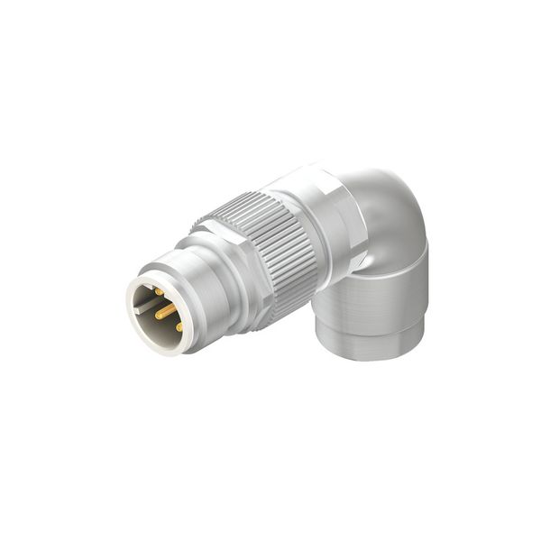 Round plug (field customisable), pin, 90&deg;, Crimp connection, M12,  image 2
