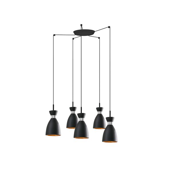 RETRO BLACK AND COPPER PENDANT LAMP 1xE14 20W 5L image 1