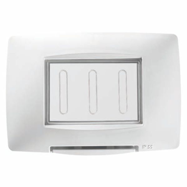 WATERTIGHT PLATE ITALIAN STANDARD - 3 GANG IP55 - WHITE - CHORUSMART image 2