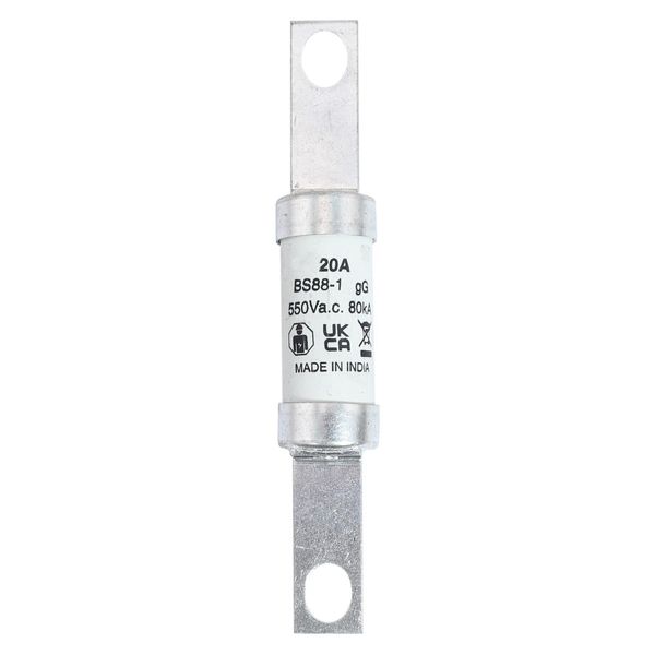 Fuse-link, low voltage, 20 A, AC 550 V, BS88, 21 x 129  mm, gL/gG, BS image 6