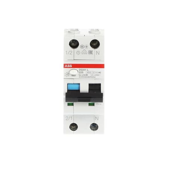 DS201 L C25 AC300 Residual Current Circuit Breaker with Overcurrent Protection image 1