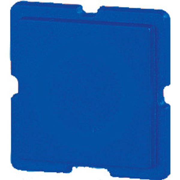 Button plate, 18 x 18 mm, blue image 1