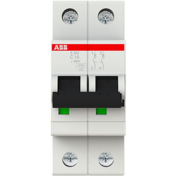 S202-C10 Miniature Circuit Breaker - 2P - C - 10 A image 2