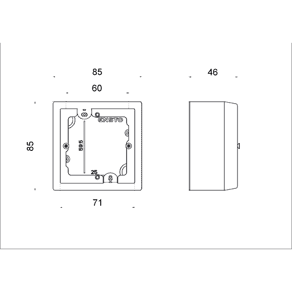 Surface mounted enclosure Surface box-3, alu image 4