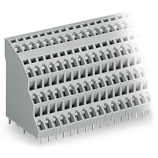 Quadruple-deck PCB terminal block 2.5 mm² Pin spacing 5 mm gray image 4