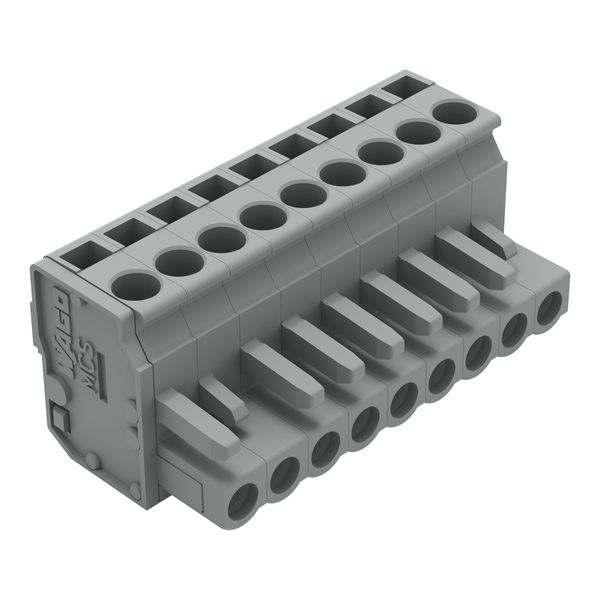 1-conductor female connector, angled CAGE CLAMP® 2.5 mm² gray image 1