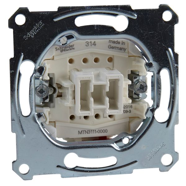 One-way switch insert 1 pole, flush-mounted, 10 AX, AC 250 V, screwl. term. image 1