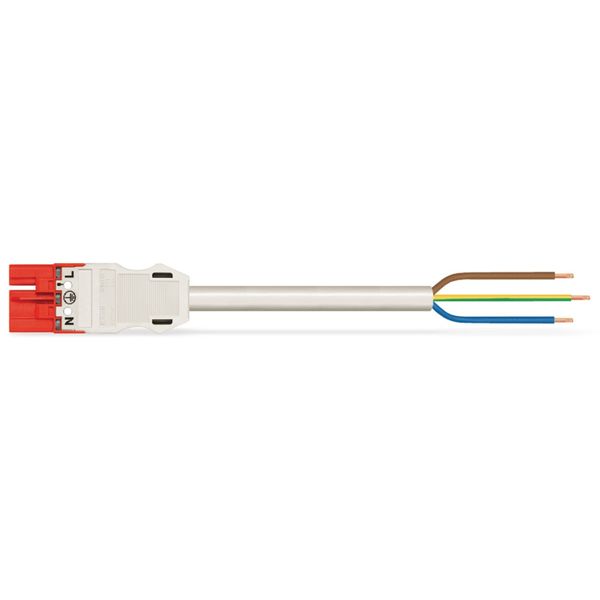 pre-assembled connecting cable;Eca;Socket/open-ended;red image 1