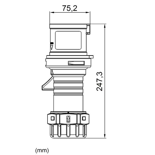 CEE-Plug, 5-pole, 63A, 400V, IP44 image 3