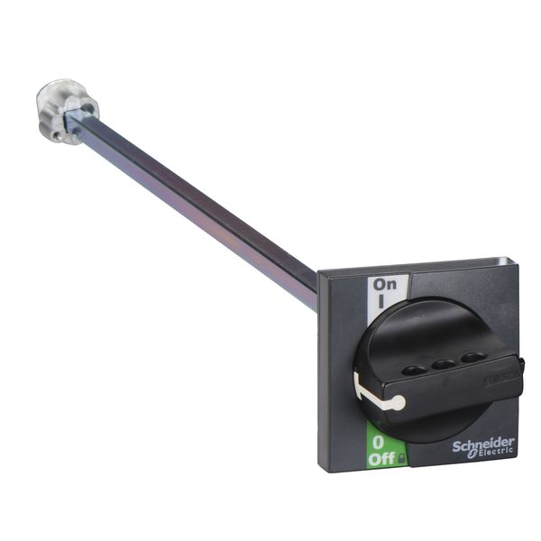 extended rotary handle for front control, Compact INS40 to INS60, IP55, IK08, black handle image 2