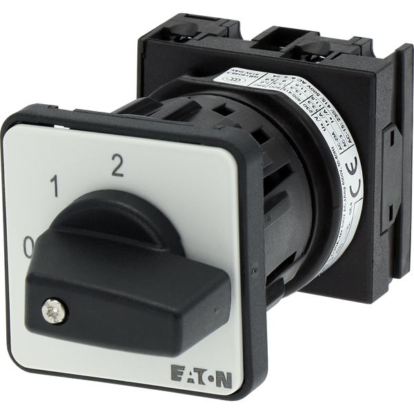 Step switches, T0, 20 A, centre mounting, 1 contact unit(s), Contacts: 2, 45 °, maintained, With 0 (Off) position, 0-2, Design number 8310 image 9