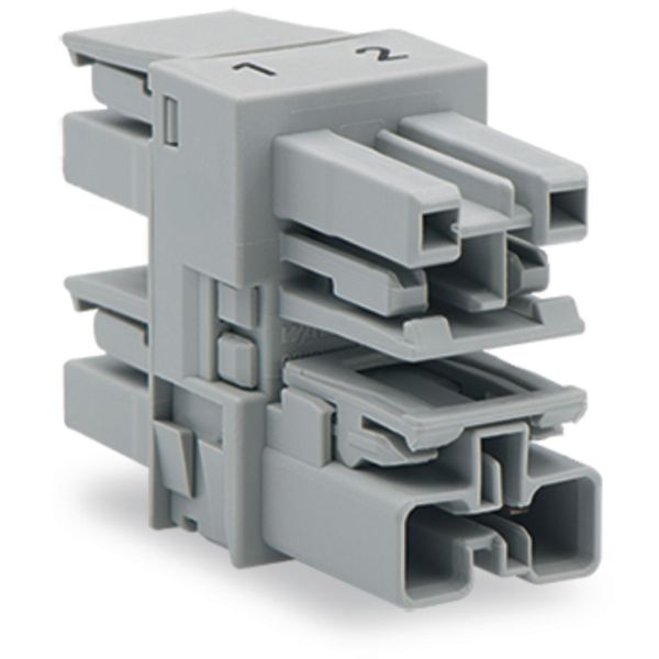 3-way distribution connector 2-pole Cod. B light green image 2