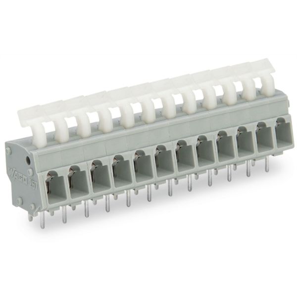 PCB terminal block push-button 2.5 mm² light gray image 1