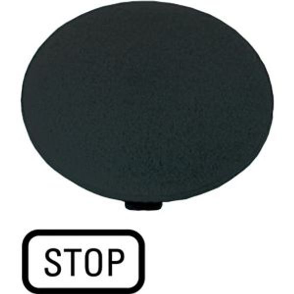 Button plate, mushroom black, STOP image 4