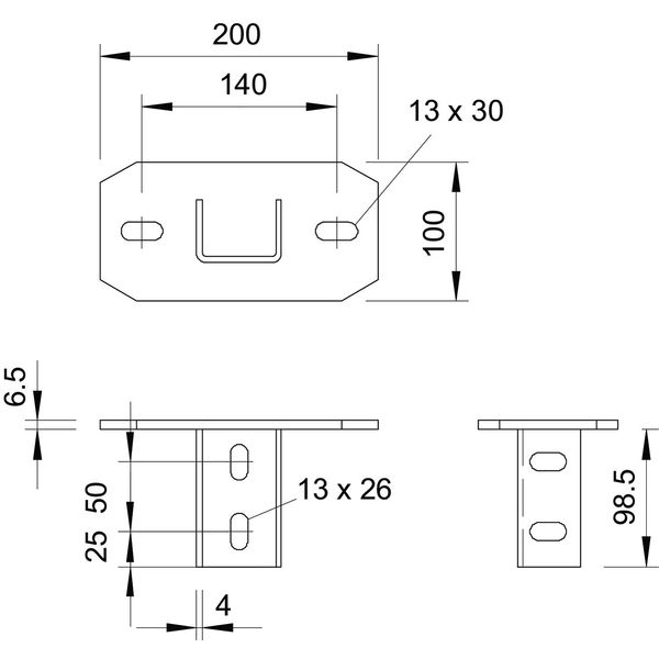 KUS 7 A4 Head plate for US 7 support 200x100 image 2