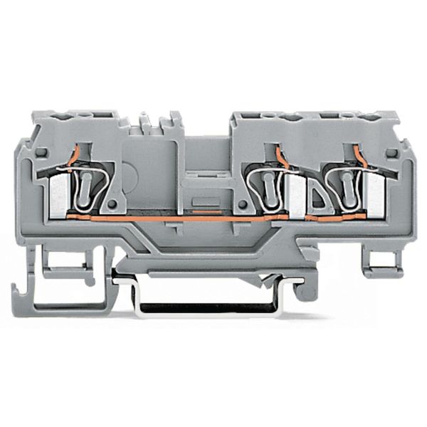 3-conductor ground terminal block 4 mm² side and center marking green- image 2