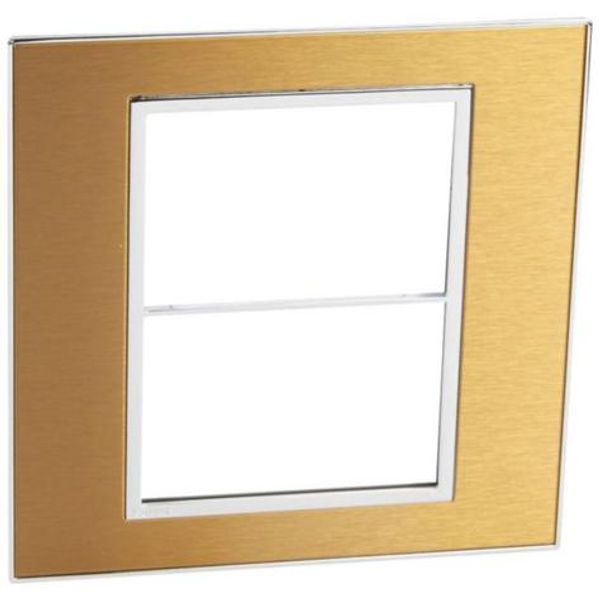 Arteor™ - Plate - US std - square - 2 x 3 modules - 4'' x 4'' - gold brass image 1