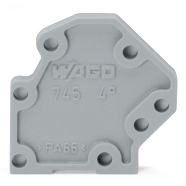 End plate 1.5 mm thick snap-fit type gray image 2