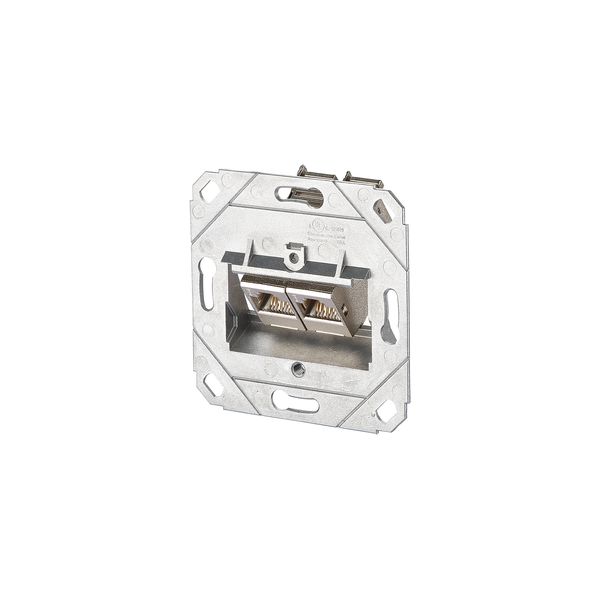 E-DAT modul 2 port flush mounted without cover Cat.6A image 1