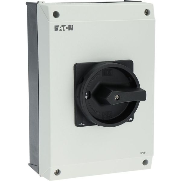 Main switch, P3, 63 A, surface mounting, 3 pole, 1 N/O, 1 N/C, STOP function, With black rotary handle and locking ring, Lockable in the 0 (Off) posit image 31