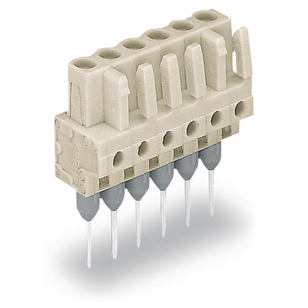 Female connector for rail-mount terminal blocks 0.6 x 1 mm pins straig image 1