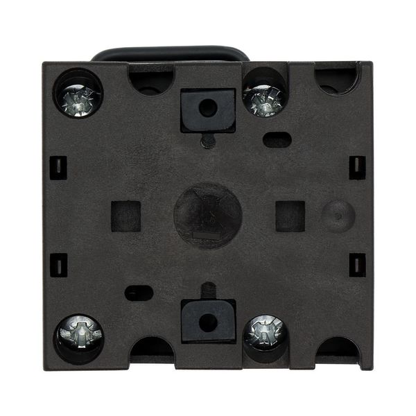 ON-OFF button, T0, 20 A, center mounting, 2 contact unit(s), Contacts: 4, Spring-return in START position, 90 °, maintained, With 0 (Off) position, Wi image 25