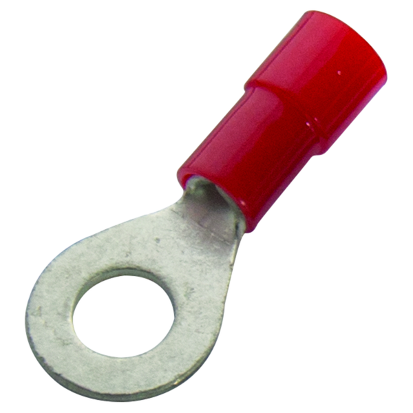 Cable lug ring 0.5-1.0 M5 red insulated PVC image 2