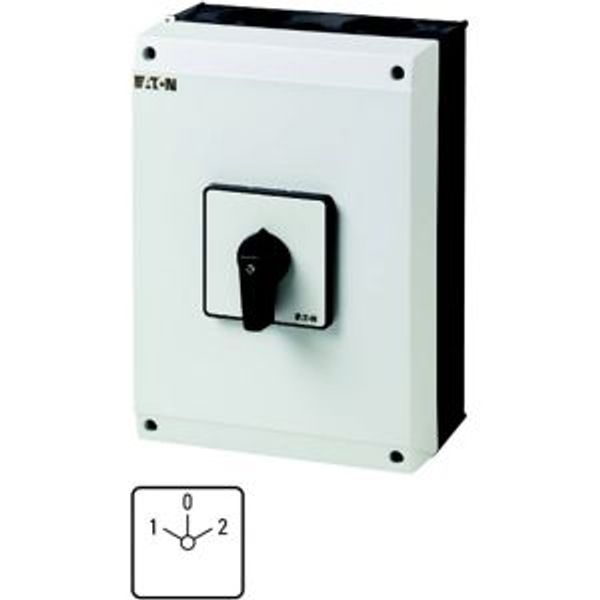Reversing switches, T5, 100 A, surface mounting, 3 contact unit(s), Contacts: 5, 60 °, maintained, With 0 (Off) position, 1-0-2, Design number 8401 image 4