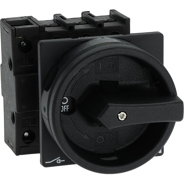 Main switch, P1, 32 A, flush mounting, 3 pole + N, STOP function, With black rotary handle and locking ring, Lockable in the 0 (Off) position image 39