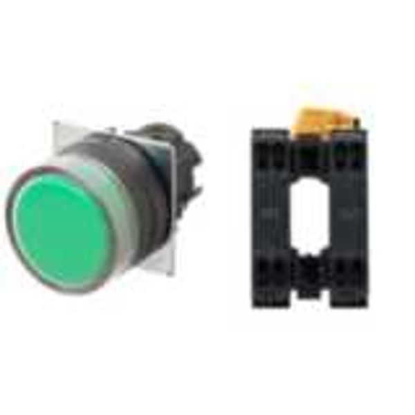 Pushbutton A22NN Ã˜22, bezel plastic, FULL GUARD, MOMENTARY, CAP COLOR A2215228F image 3