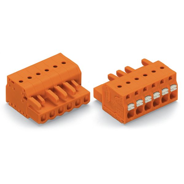 1-conductor female connector push-button Push-in CAGE CLAMP® orange image 5