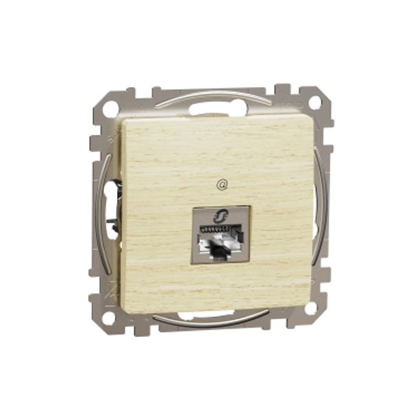 DATA Outlet CAT 6A STP, Sedna Design & Elements, RJ45, Wood brich image 3