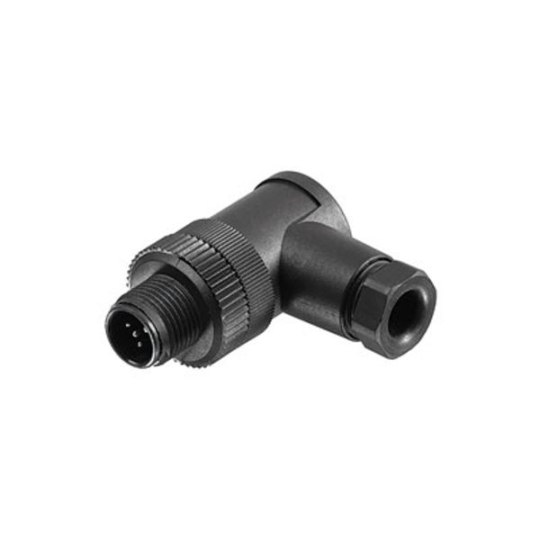 Round plug (field customisable), pin, 90&deg;, Screw connection, M12,  image 2
