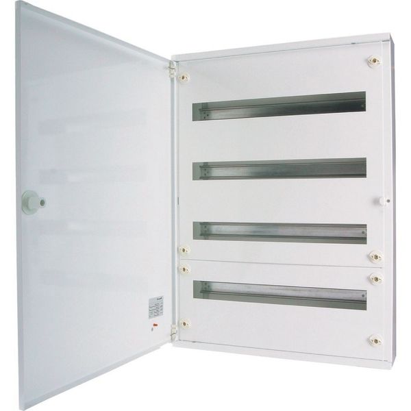 Complete surface-mounted flat distribution board, white, 24 SU per row, 2 rows, type E image 2