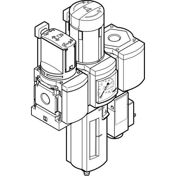 MSB4-1/4:C3J1F3-WP Air preparation combination unit image 1