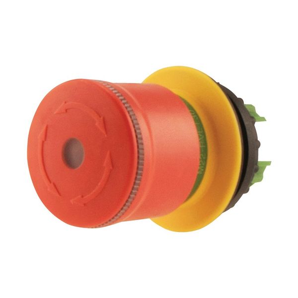 Emergency stop/emergency switching off pushbutton, RMQ-Titan, Mushroom-shaped, 30 mm, Illuminated with LED element, Turn-to-release function, Red, yel image 10