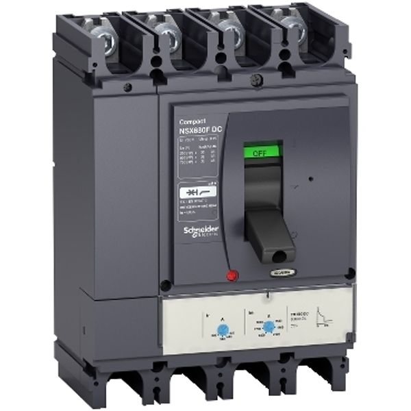 circuit breaker ComPact NSX600F DC, 36 kA at 750 VDC,TM-DC trip unit, 600 A rating, 4 poles image 2
