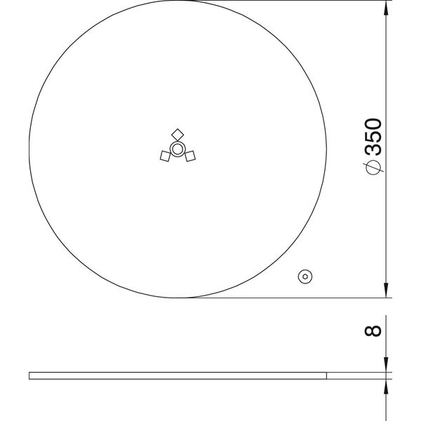 SFISSFRW Adjustable floor feet for installation columns F ¨350x8mm image 2