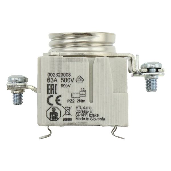 Fuse-base, LV, 63 A, AC 500 V, D3, IEC, rail mount, suitable wire 2.5 - 25 mm2 image 18