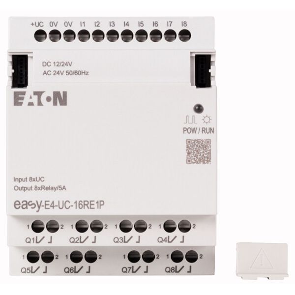 I/O expansion, For use with easyE4, 12/24 V DC, 24 V AC, Inputs/Outputs expansion (number) digital: 8, Push-In image 1