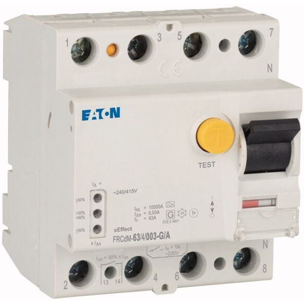 Digital residual current circuit-breaker, 63A, 4p, 30mA, type G/A image 2