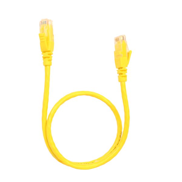 Patch cord RJ45 category 5e U/UTP PVC yellow 0.5 meter image 1