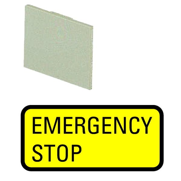 Insert label, yellow, emergency-Stop image 1