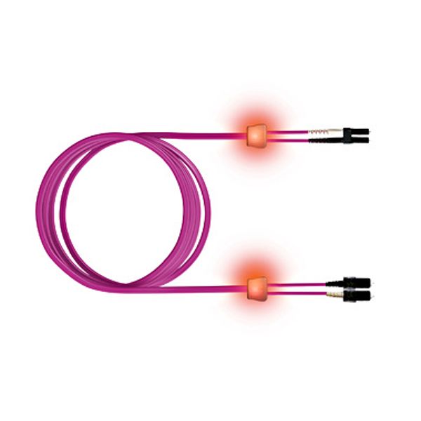 FO LED Patch Cord, Duplex, LCD/SCD, G50/125, OM4, 7.5m image 1