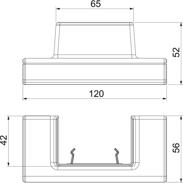 GK-TA WDK 2AL T piece adaptor 130 to WDK 40060 120x52x56 image 2