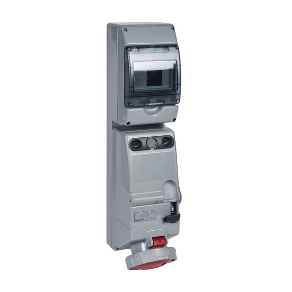 Combined unit P17 - with DIN rail - IP 66 - 380/415 V~ - 63 A - 3P+N+E image 1