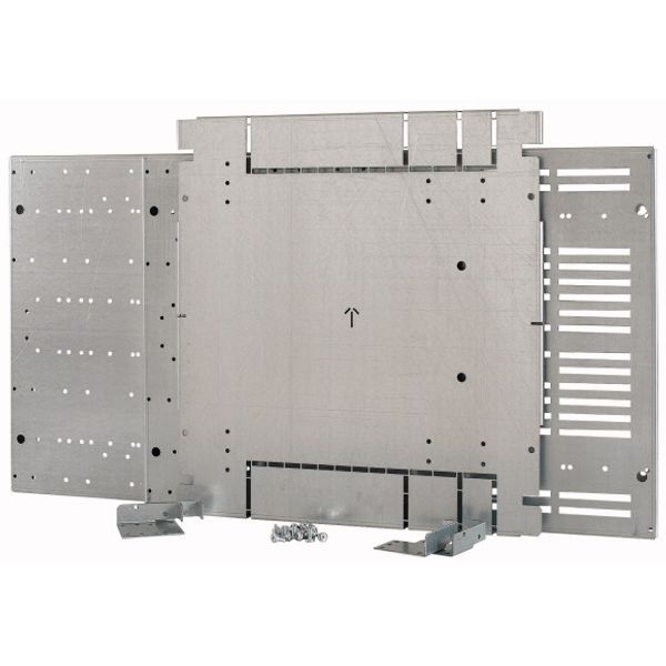 Section wide door, ventilated, left, HxW=350x425mm, IP42, grey image 1