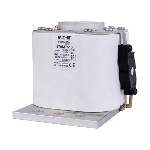 Fuse-link, high speed, 2000 A, AC 1250 V, size 4, 100 x 120 x 106 mm, aR, IEC, single indicator image 6