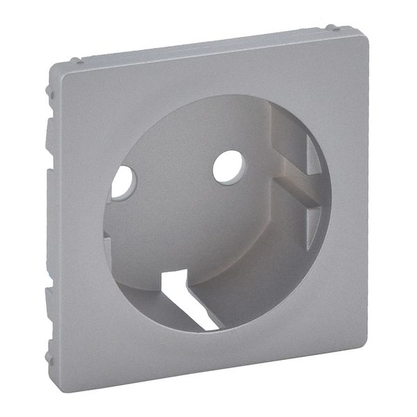 Cover plate Valena Life - 2P+E socket - German standard - aluminium image 1