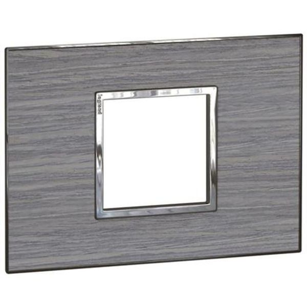 Arteor™ - Italian / US standard plate square version 2 modules - Wood Grey - Oak image 1